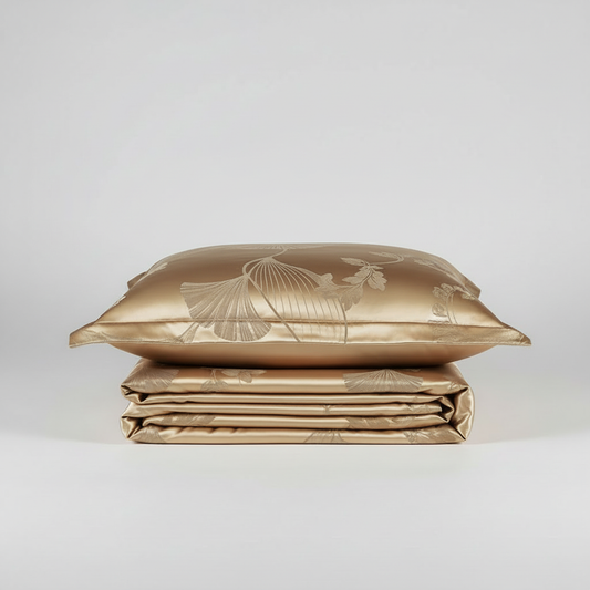 Flower Print Satin Duvet Cover Set | Luxury Bed Covers
